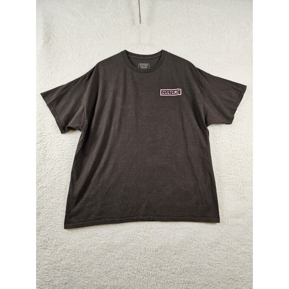 Culture T Shirt Men's 2X For the Culture Short Sleeve‎ Brown Pink Logo